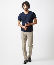 MNKJX50130 MICHEL KLEIN HOMME(ミッシェルクラン オム) 《日本製》ウェーブリンクス半袖カットソー ネイビー