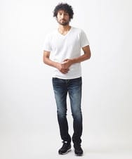 MNKJX50130 MICHEL KLEIN HOMME(ミッシェルクラン オム) 《日本製》ウェーブリンクス半袖カットソー ホワイト