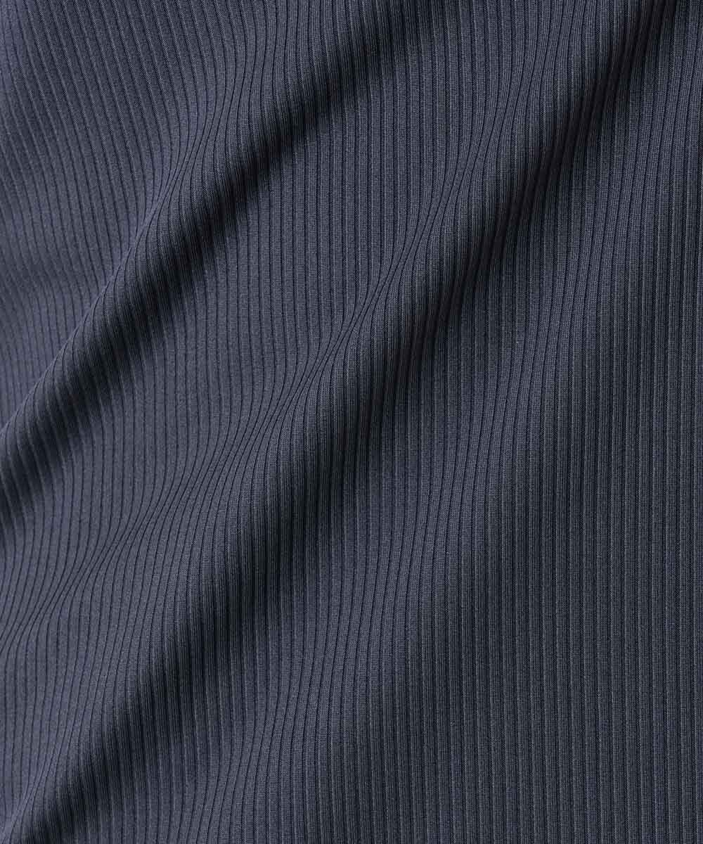 MNKJX54150 MICHEL KLEIN HOMME(ミッシェルクラン オム) ヘンリーネックプリーツ半袖カットソー ブラック