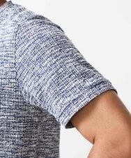 MNKJX55170 MICHEL KLEIN HOMME(ミッシェルクラン オム) スラブツイード半袖カットソー ブルー