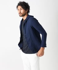 MNKJX56290 MICHEL KLEIN HOMME(ミッシェルクラン オム) マイクロチェックリンクスパーカー ネイビー