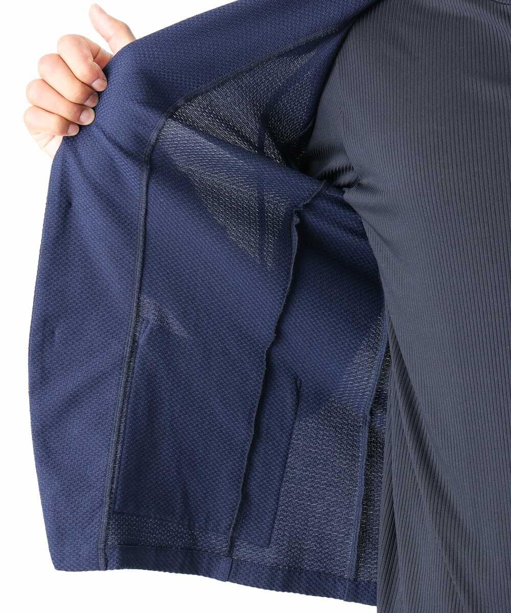 MNKJX56290 MICHEL KLEIN HOMME(ミッシェルクラン オム) マイクロチェックリンクスパーカー ネイビー