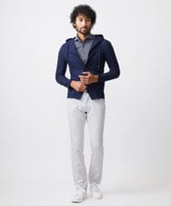 MNKJX56290 MICHEL KLEIN HOMME(ミッシェルクラン オム) マイクロチェックリンクスパーカー ネイビー