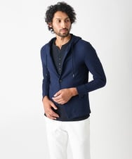 MNKJX56290 MICHEL KLEIN HOMME(ミッシェルクラン オム) マイクロチェックリンクスパーカー ネイビー