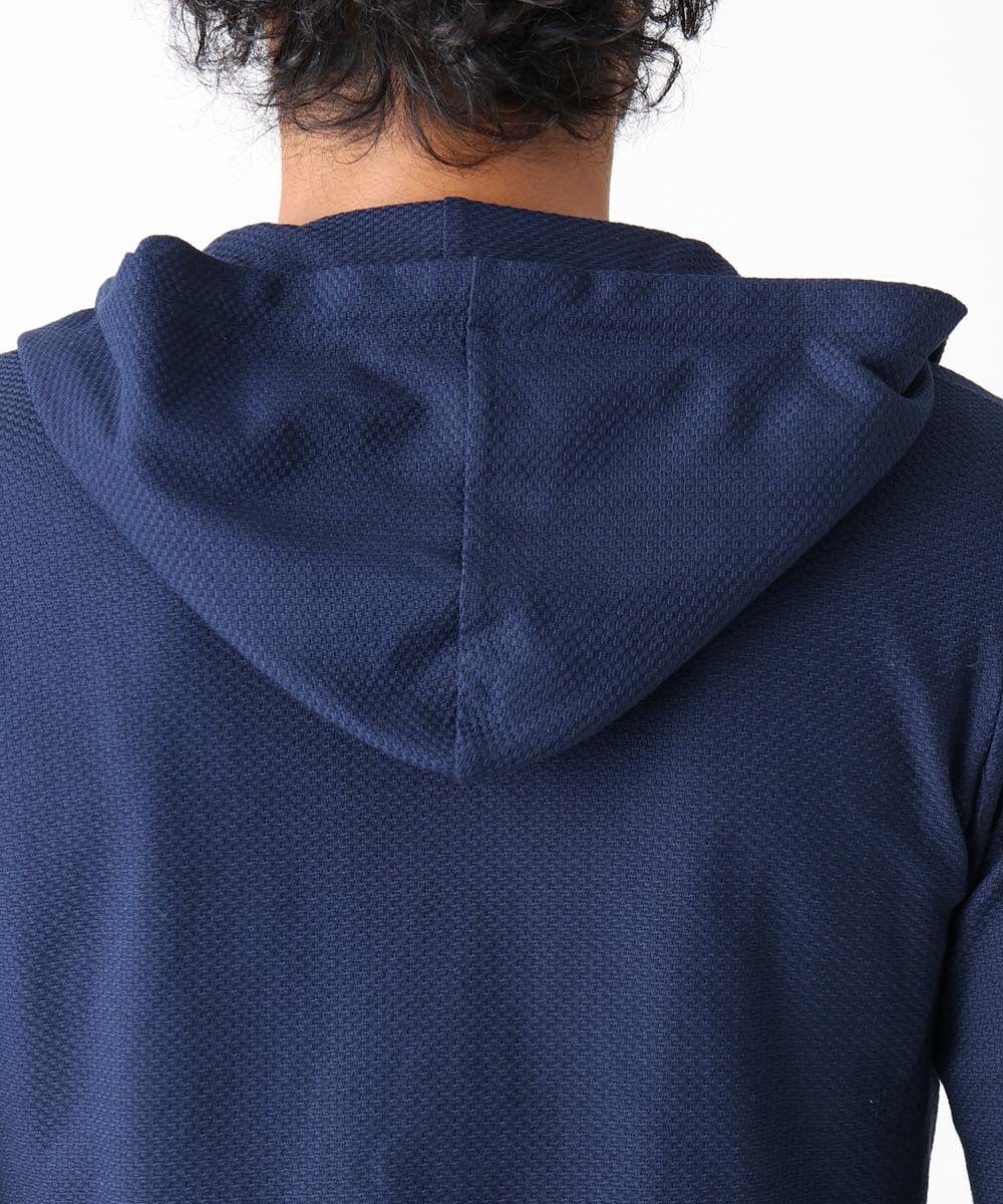 MNKJX56290 MICHEL KLEIN HOMME(ミッシェルクラン オム) マイクロチェックリンクスパーカー ネイビー