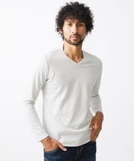 MNKJX72150 MICHEL KLEIN HOMME(ミッシェルクラン オム) 《日本製》リンクス長袖カットソー ライトグレー