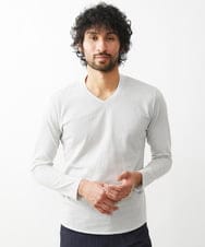 MNKJX72150 MICHEL KLEIN HOMME(ミッシェルクラン オム) 《日本製》リンクス長袖カットソー ライトグレー