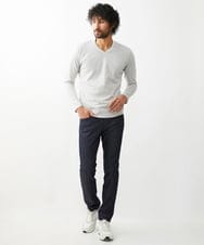 MNKJX72150 MICHEL KLEIN HOMME(ミッシェルクラン オム) 《日本製》リンクス長袖カットソー ライトグレー
