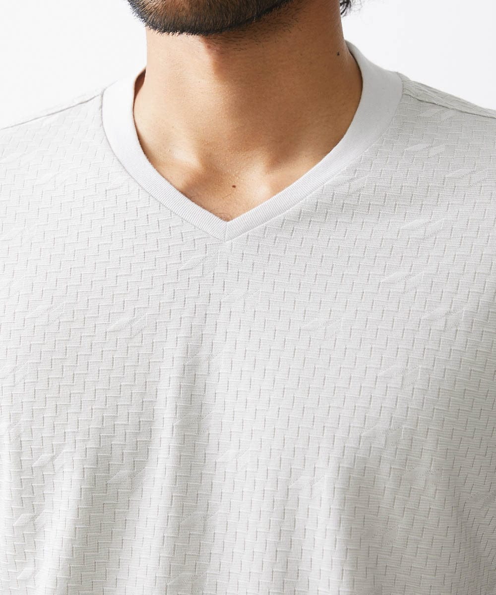 MNKJX72150 MICHEL KLEIN HOMME(ミッシェルクラン オム) 《日本製》リンクス長袖カットソー ライトグレー