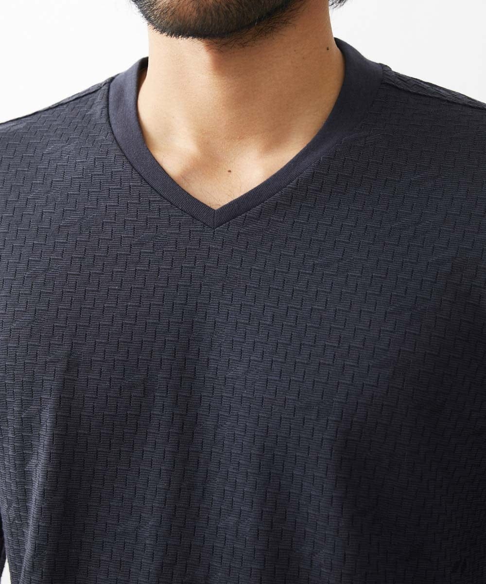 MNKJX72150 MICHEL KLEIN HOMME(ミッシェルクラン オム) 《日本製》リンクス長袖カットソー ダークグレー