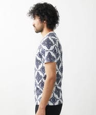 MNKJX73210 MICHEL KLEIN HOMME(ミッシェルクラン オム) ダマスクプリント半袖カットソー ネイビー