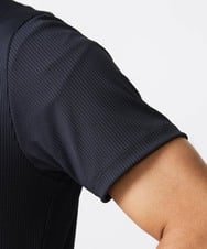 MNKJX74210 MICHEL KLEIN HOMME(ミッシェルクラン オム) 切り替えリブ半袖カットソー ブラック