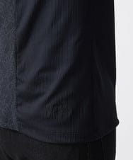 MNKJX74210 MICHEL KLEIN HOMME(ミッシェルクラン オム) 切り替えリブ半袖カットソー ブラック