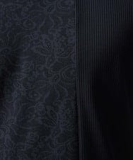 MNKJX74210 MICHEL KLEIN HOMME(ミッシェルクラン オム) 切り替えリブ半袖カットソー ブラック