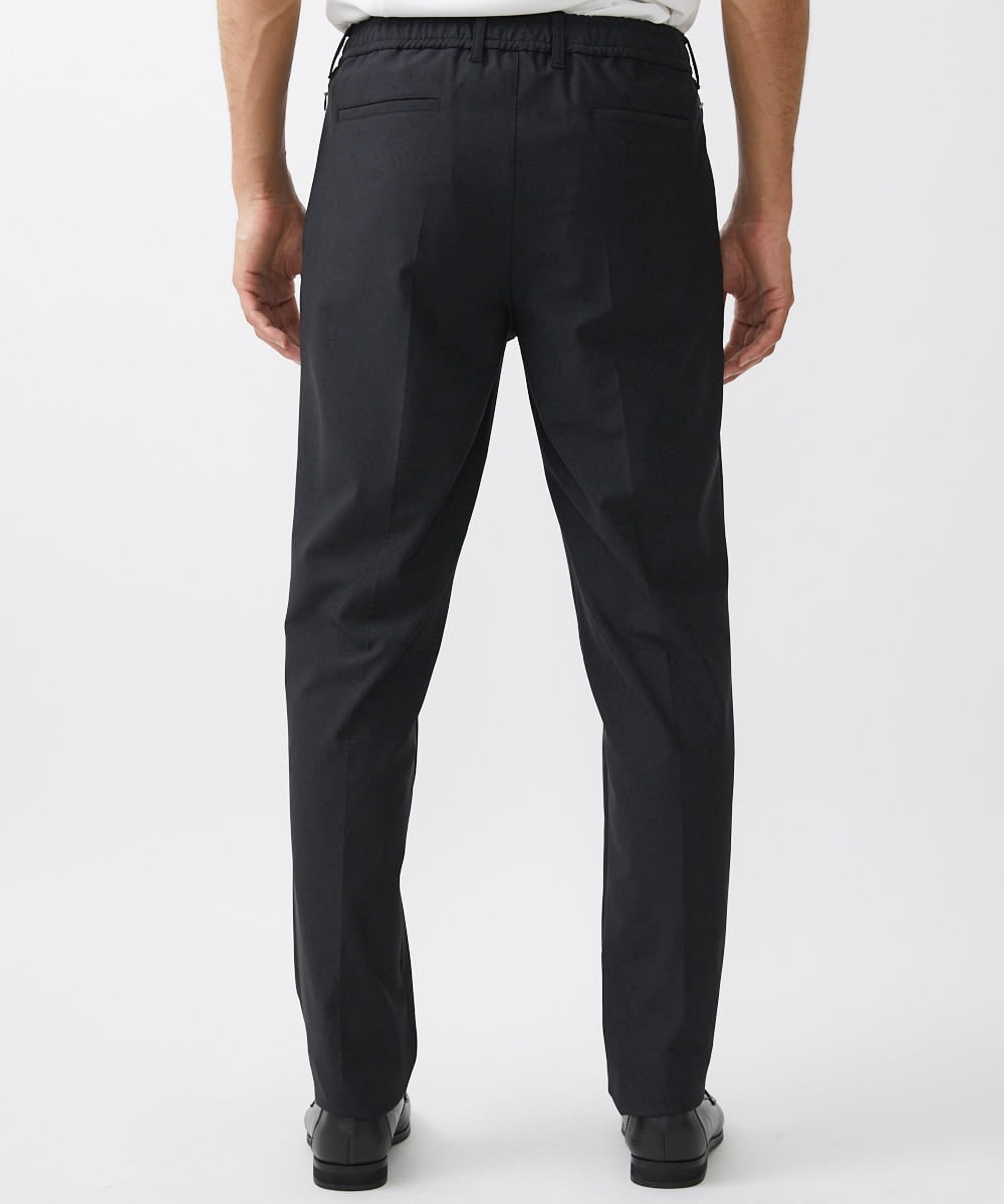 MNLAA52250 MICHEL KLEIN HOMME(ミッシェルクラン オム) 総柄スラックスパンツ セットアップ ブラック