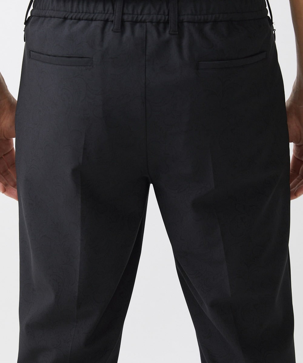 MNLAA52250 MICHEL KLEIN HOMME(ミッシェルクラン オム) 総柄スラックスパンツ セットアップ ブラック