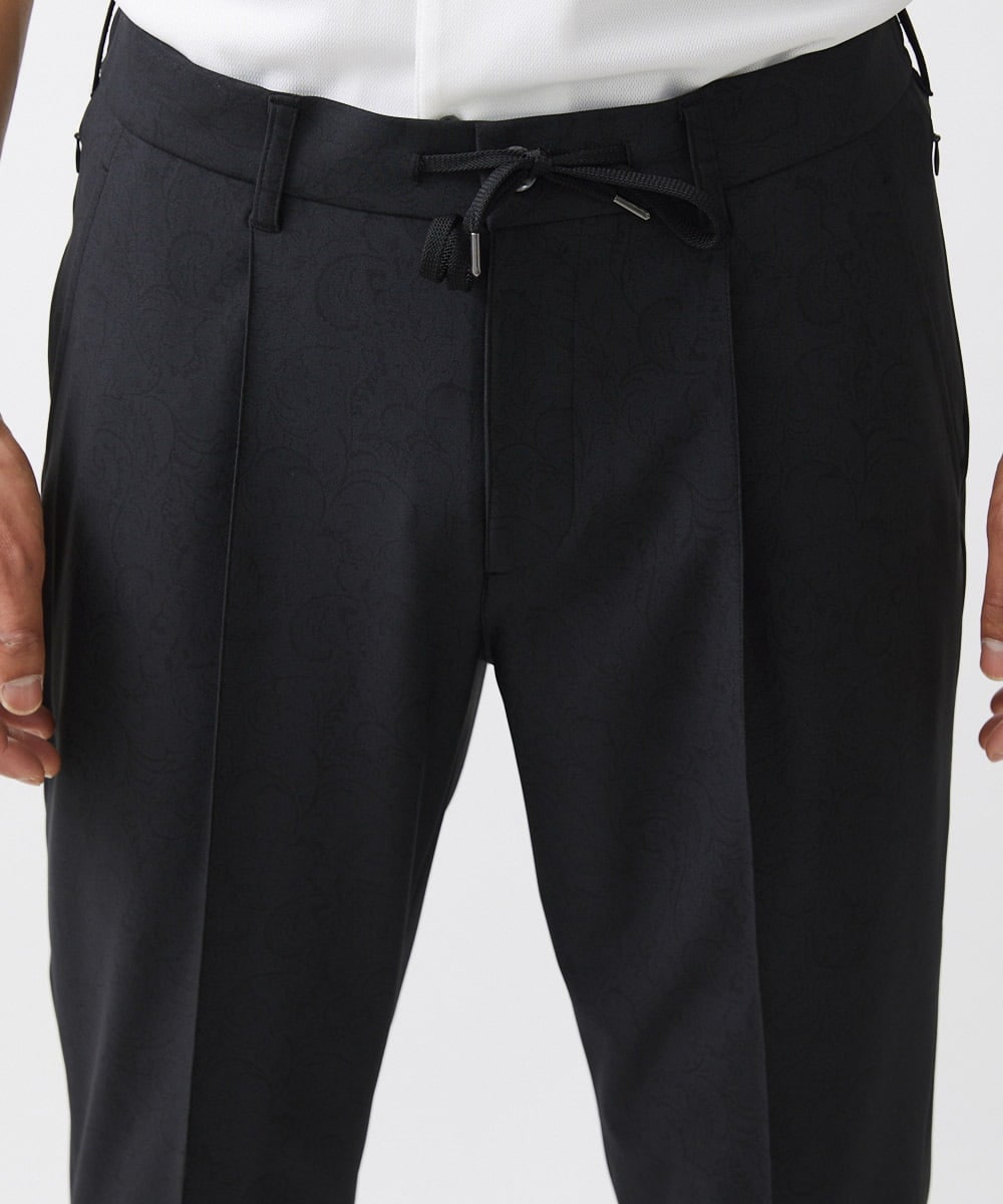 MNLAA52250 MICHEL KLEIN HOMME(ミッシェルクラン オム) 総柄スラックスパンツ セットアップ ブラック