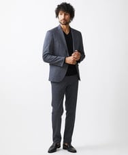 MNLAA55230 MICHEL KLEIN HOMME(ミッシェルクラン オム) ウール調ストレッチスラックスパンツ セットアップ ネイビー
