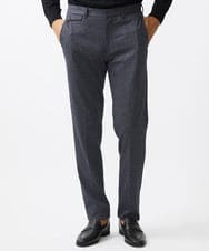 MNLAA55230 MICHEL KLEIN HOMME(ミッシェルクラン オム) ウール調ストレッチスラックスパンツ セットアップ ネイビー
