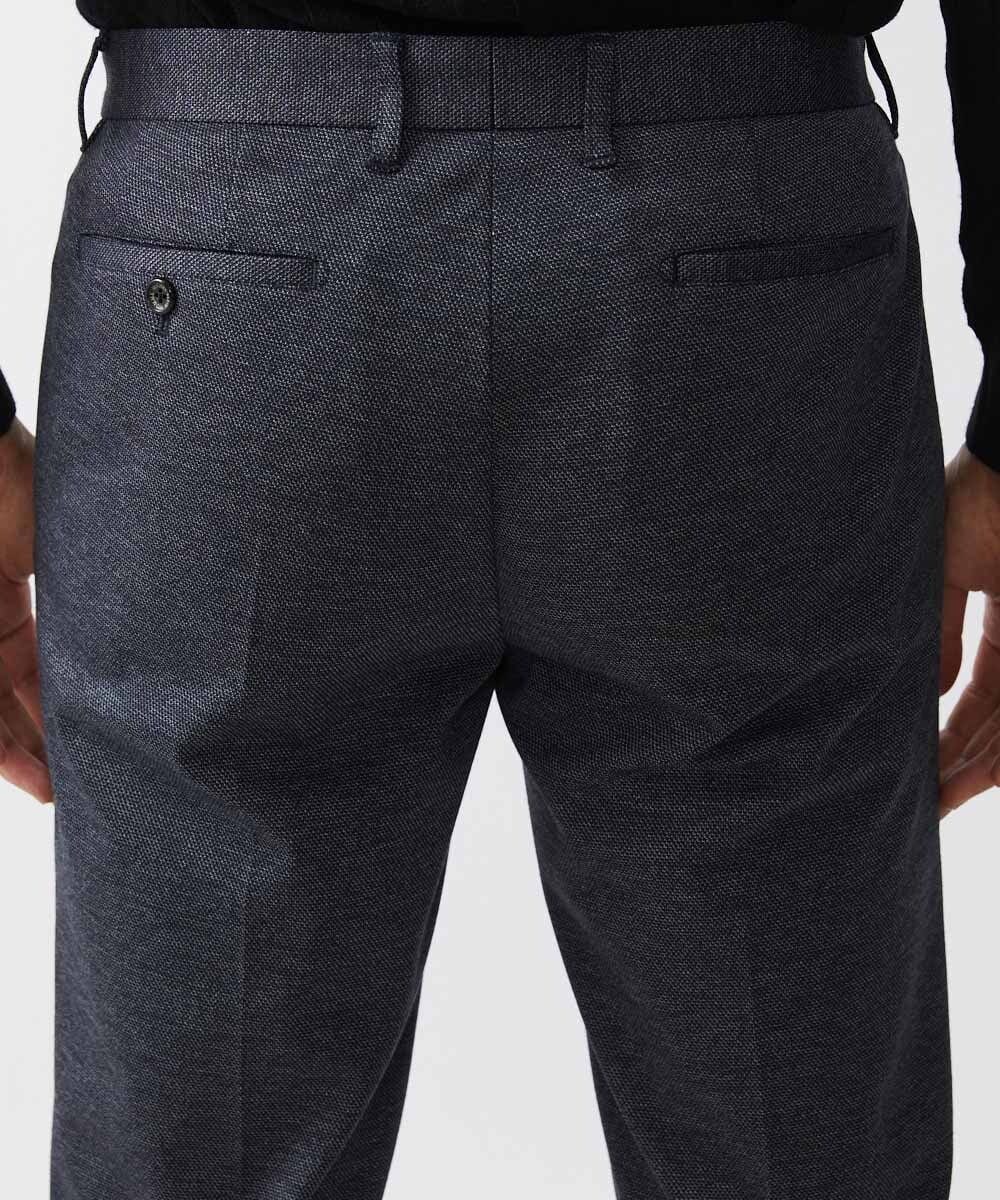 MNLAA55230 MICHEL KLEIN HOMME(ミッシェルクラン オム) ウール調ストレッチスラックスパンツ セットアップ ネイビー