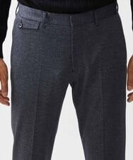 MNLAA55230 MICHEL KLEIN HOMME(ミッシェルクラン オム) ウール調ストレッチスラックスパンツ セットアップ ネイビー