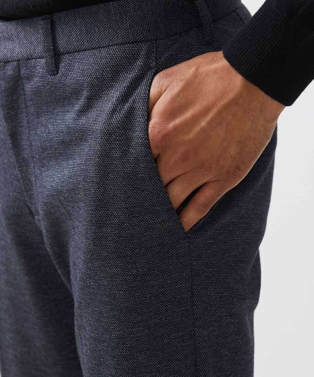 MNLAA55230 MICHEL KLEIN HOMME(ミッシェルクラン オム) ウール調ストレッチスラックスパンツ セットアップ ネイビー