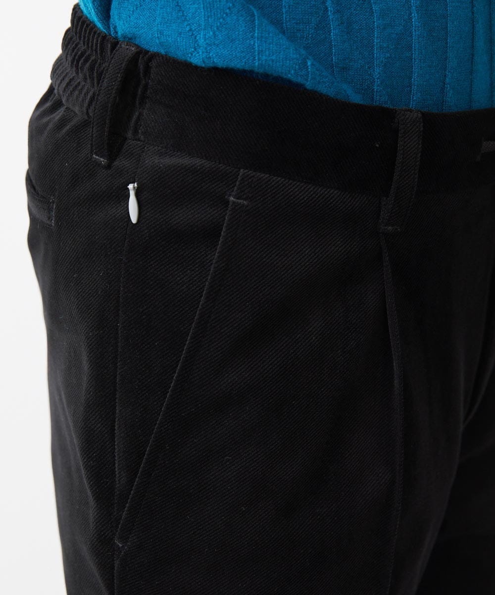 MNLAA56230 MICHEL KLEIN HOMME(ミッシェルクラン オム) トリコットベロアイージースラックスパンツ セットアップ ブラック