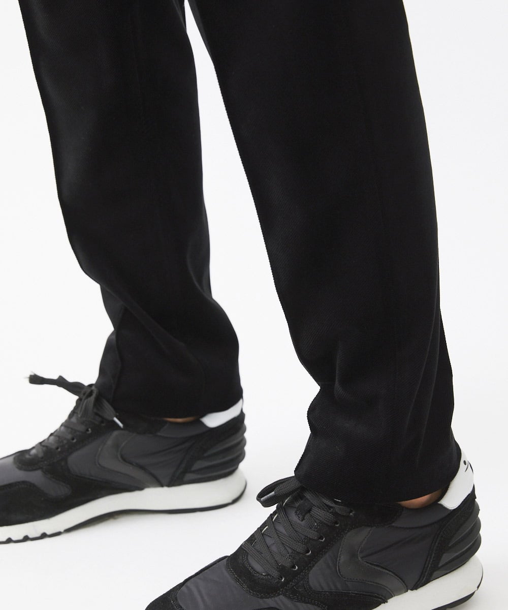 MNLAA56230 MICHEL KLEIN HOMME(ミッシェルクラン オム) トリコットベロアイージースラックスパンツ セットアップ ブラック