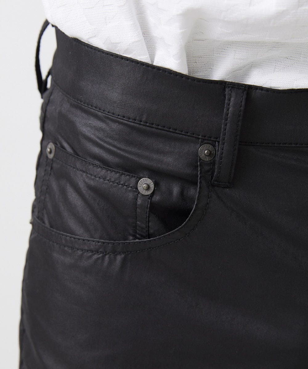 MNLAA65250 MICHEL KLEIN HOMME(ミッシェルクラン オム) ヴィンテージ調ツイルファイブポケットパンツ セットアップ ブラック