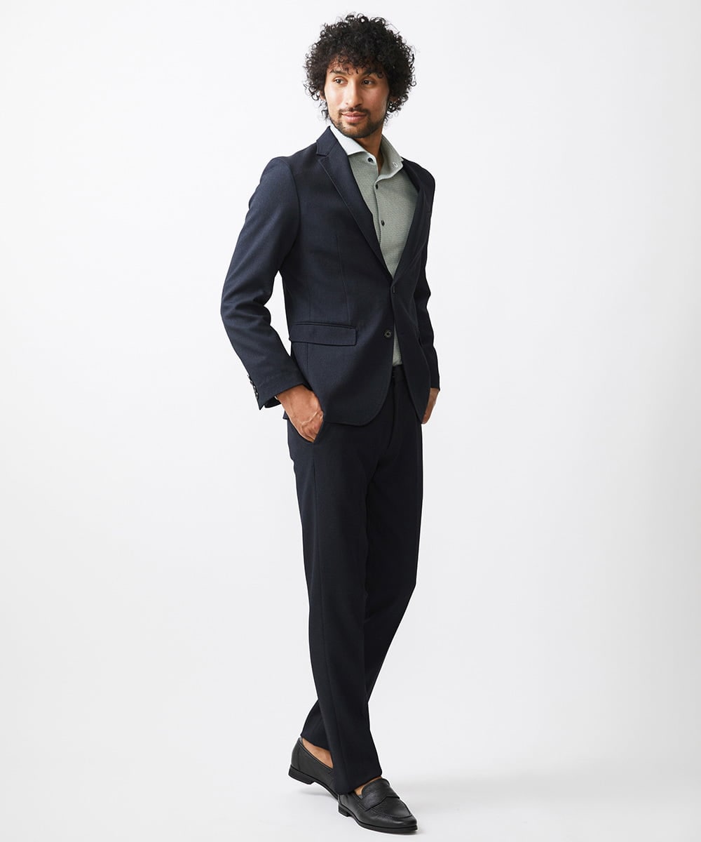 MNLAC52200 MICHEL KLEIN HOMME(ミッシェルクラン オム) スラックスパンツ　セットアップ ネイビー