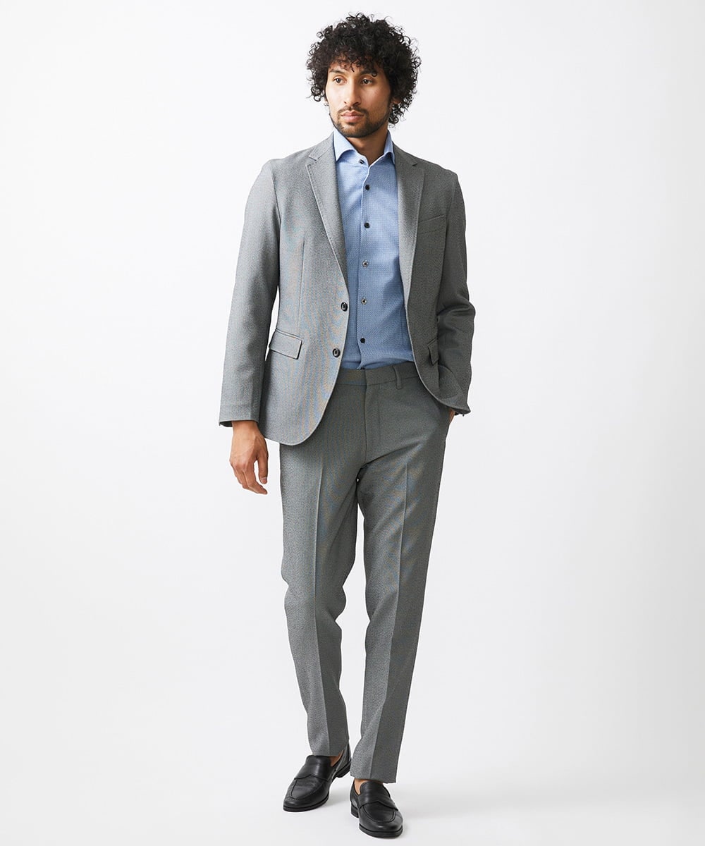 MNLAC52200 MICHEL KLEIN HOMME(ミッシェルクラン オム) スラックスパンツ　セットアップ グレー