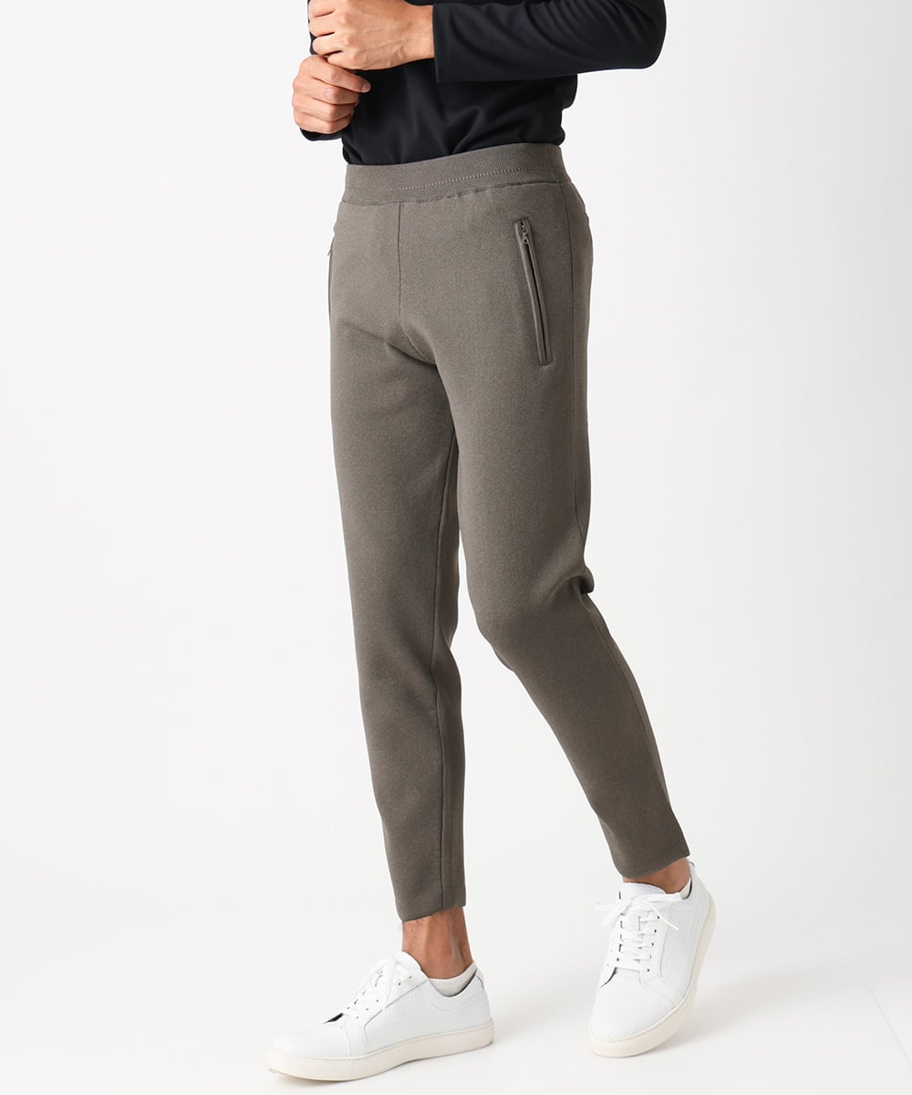 MNLAC54200 MICHEL KLEIN HOMME(ミッシェルクラン オム) ハイゲージニットリラックスパンツ セットアップ ブラウン