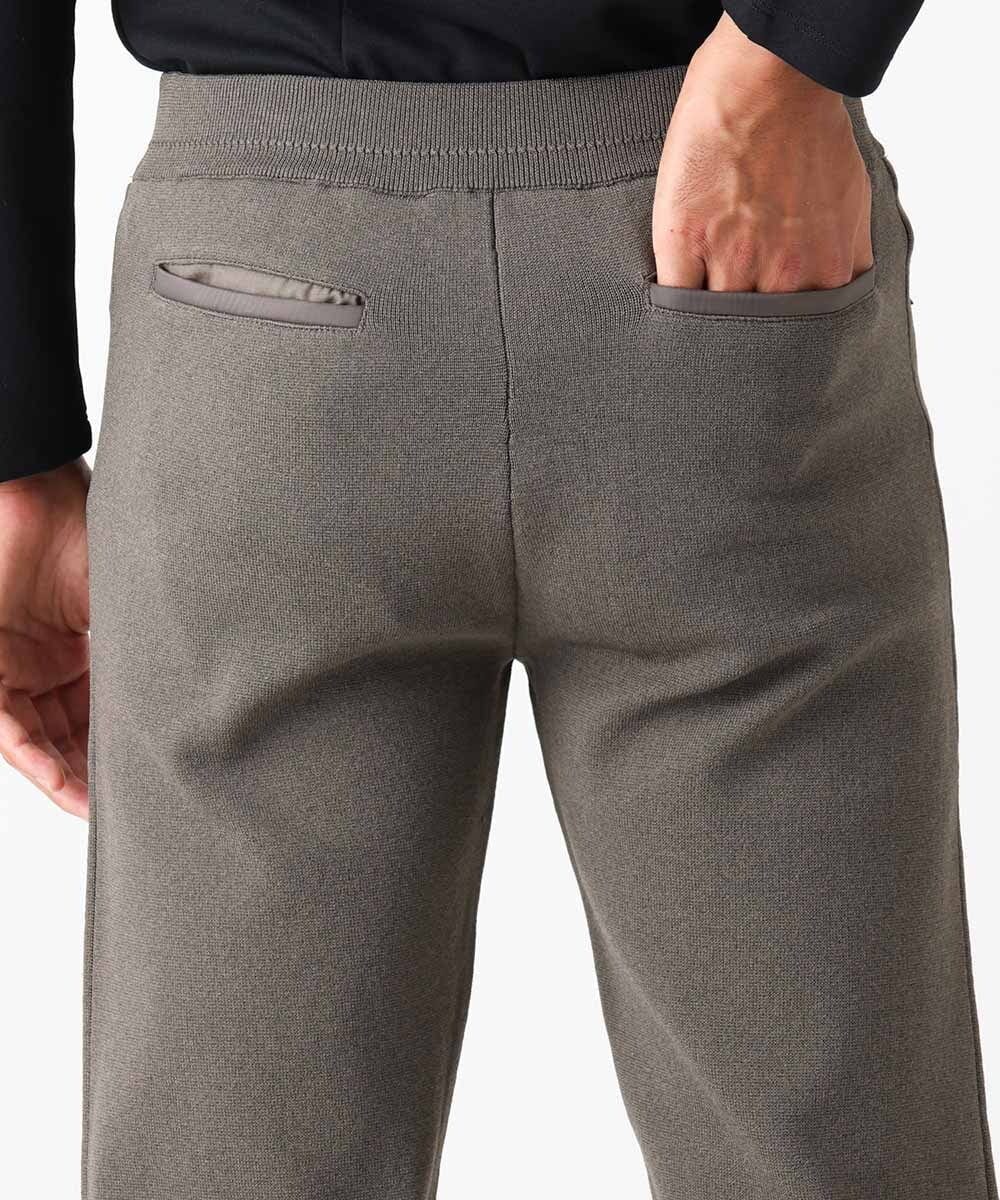 MNLAC54200 MICHEL KLEIN HOMME(ミッシェルクラン オム) ハイゲージニットリラックスパンツ セットアップ ブラウン