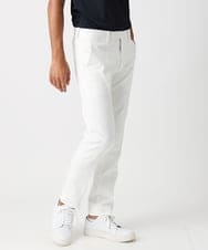 MNLAC61230 MICHEL KLEIN HOMME(ミッシェルクラン オム) プレビアへリンボンスラックスパンツ 撥水 ホワイト