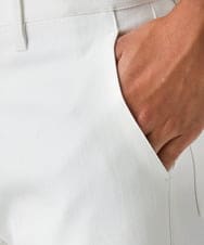 MNLAC61230 MICHEL KLEIN HOMME(ミッシェルクラン オム) プレビアへリンボンスラックスパンツ 撥水 ホワイト