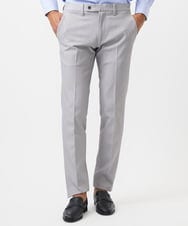 MNLAC61230 MICHEL KLEIN HOMME(ミッシェルクラン オム) プレビアへリンボンスラックスパンツ 撥水 ライトグレー