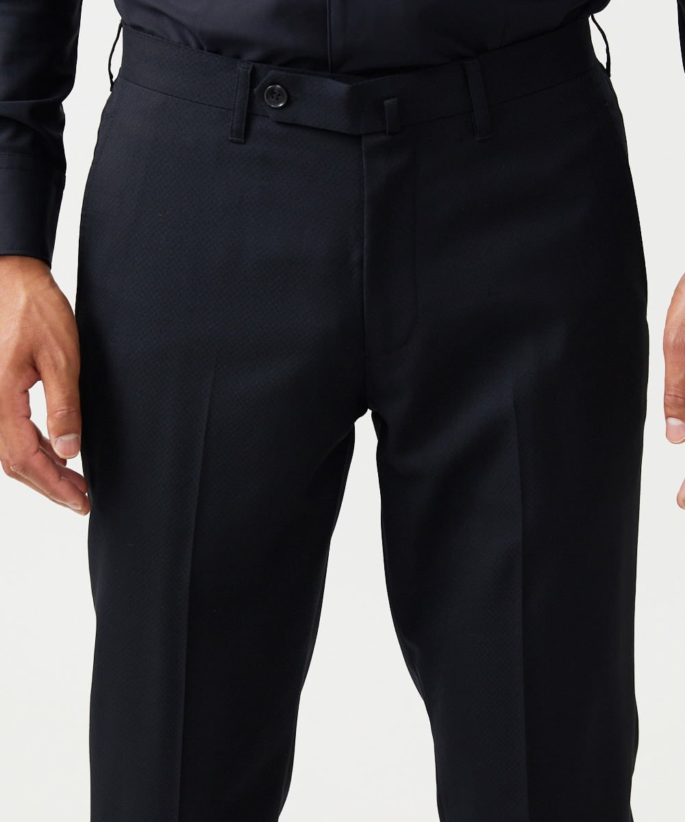 MNLAD07390 MICHEL KLEIN HOMME(ミッシェルクラン オム) 【セットアップ】小紋柄スラックスパンツ ブラック