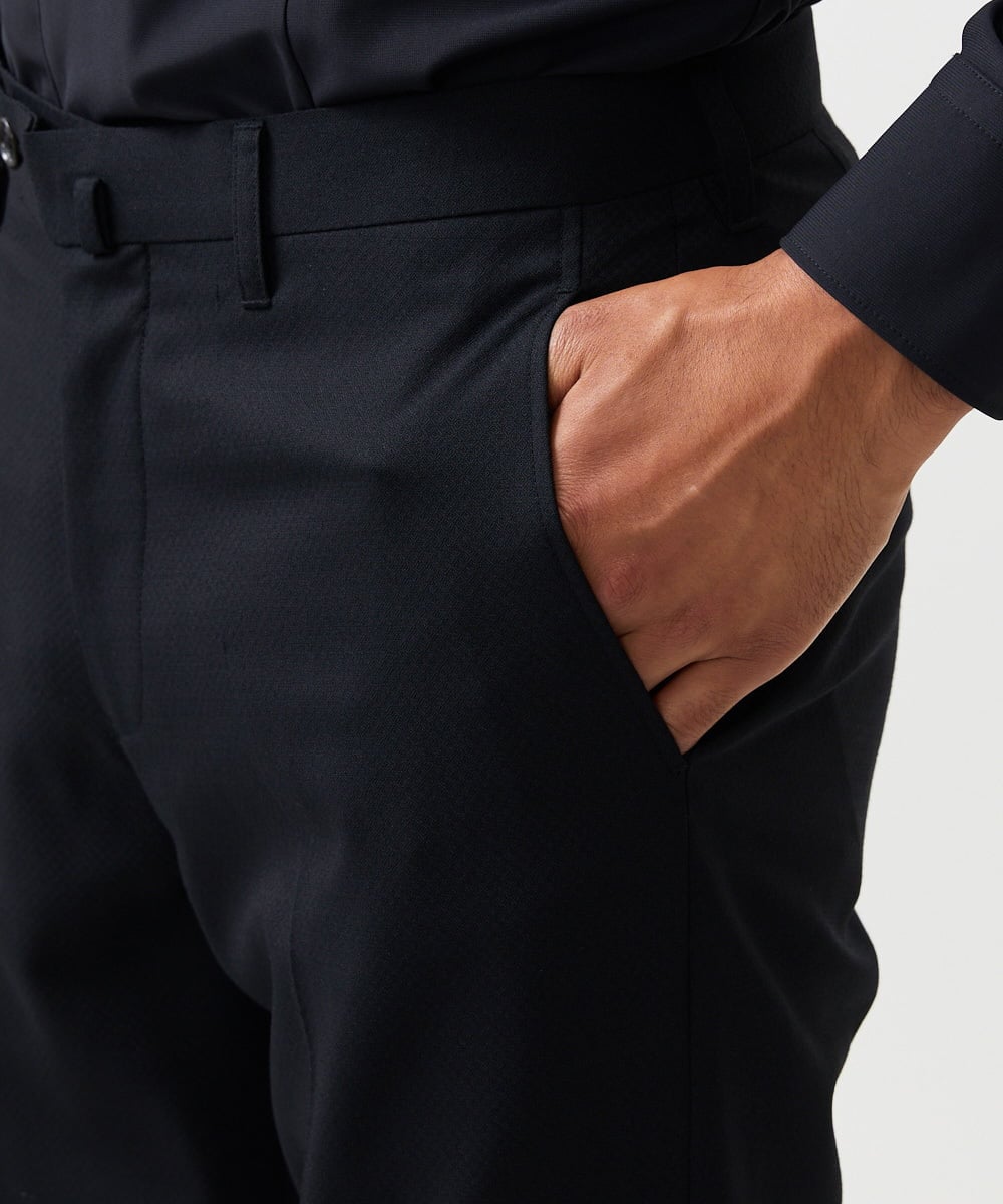 MNLAD07390 MICHEL KLEIN HOMME(ミッシェルクラン オム) 【セットアップ】小紋柄スラックスパンツ ブラック