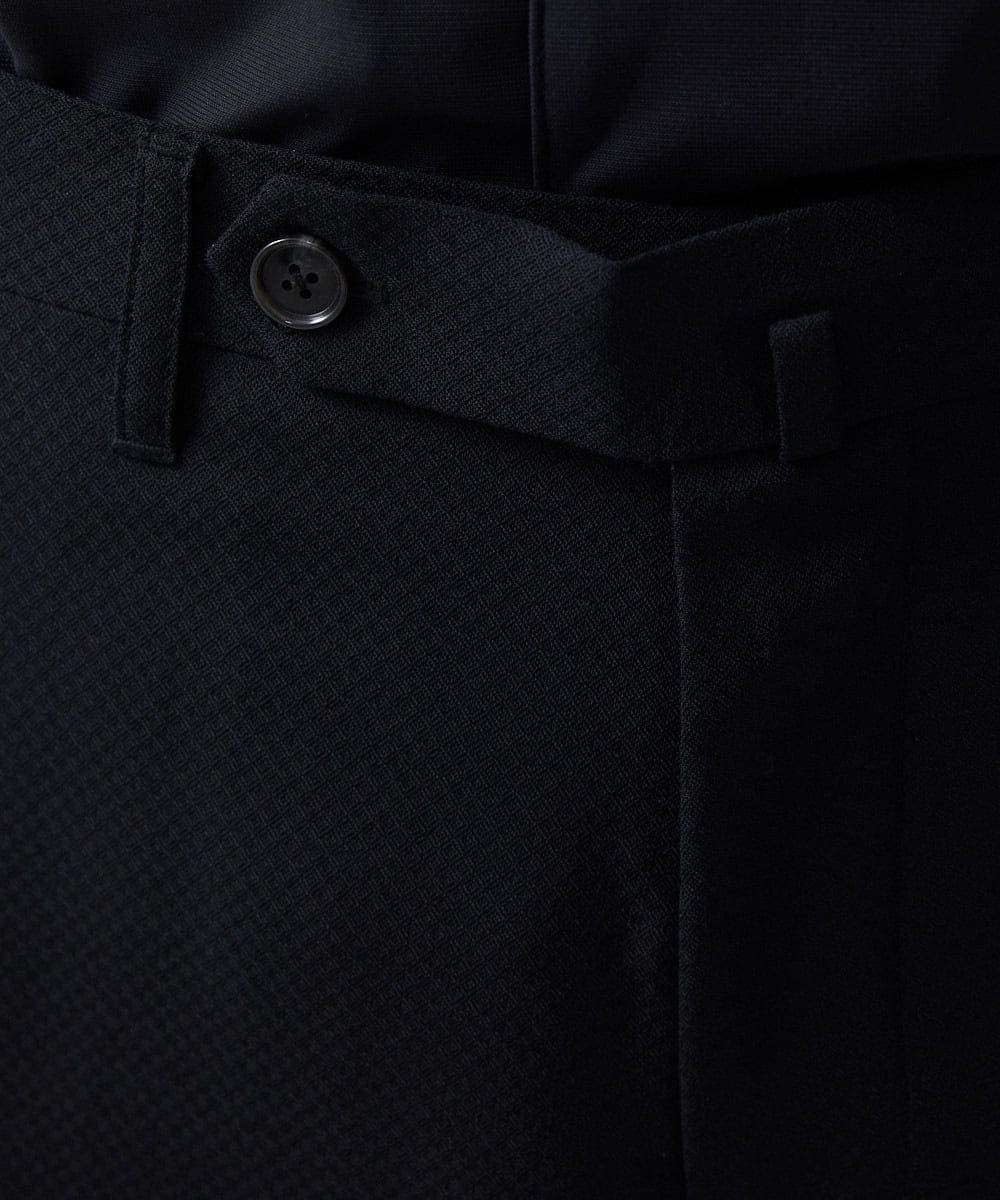 MNLAD07390 MICHEL KLEIN HOMME(ミッシェルクラン オム) 【セットアップ】小紋柄スラックスパンツ ブラック