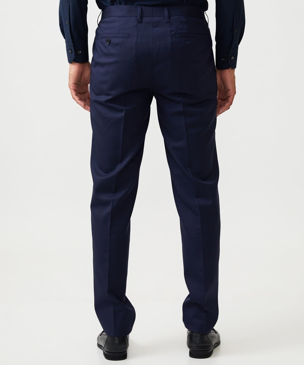 MNLAD08390 MICHEL KLEIN HOMME(ミッシェルクラン オム) 【セットアップ】スラックスパンツ ネイビー