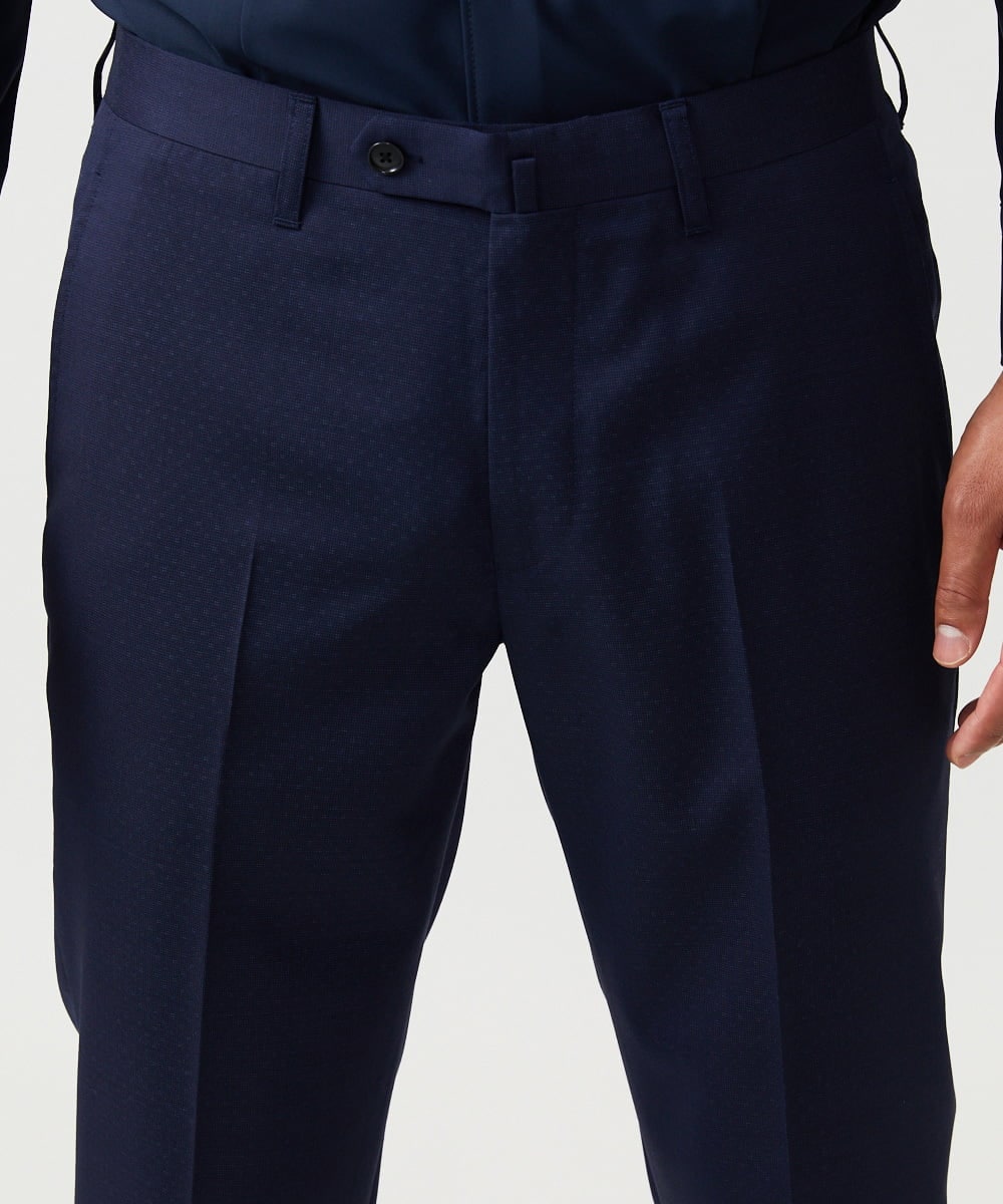 MNLAD08390 MICHEL KLEIN HOMME(ミッシェルクラン オム) 【セットアップ】スラックスパンツ ネイビー