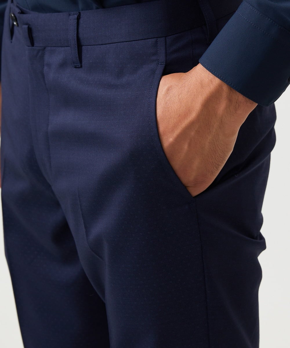 MNLAD08390 MICHEL KLEIN HOMME(ミッシェルクラン オム) 【セットアップ】スラックスパンツ ネイビー