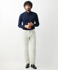 MNLAD50170 MICHEL KLEIN HOMME(ミッシェルクラン オム) 【撥水】プレビアシャンブレー5ポケットパンツ ベージュ