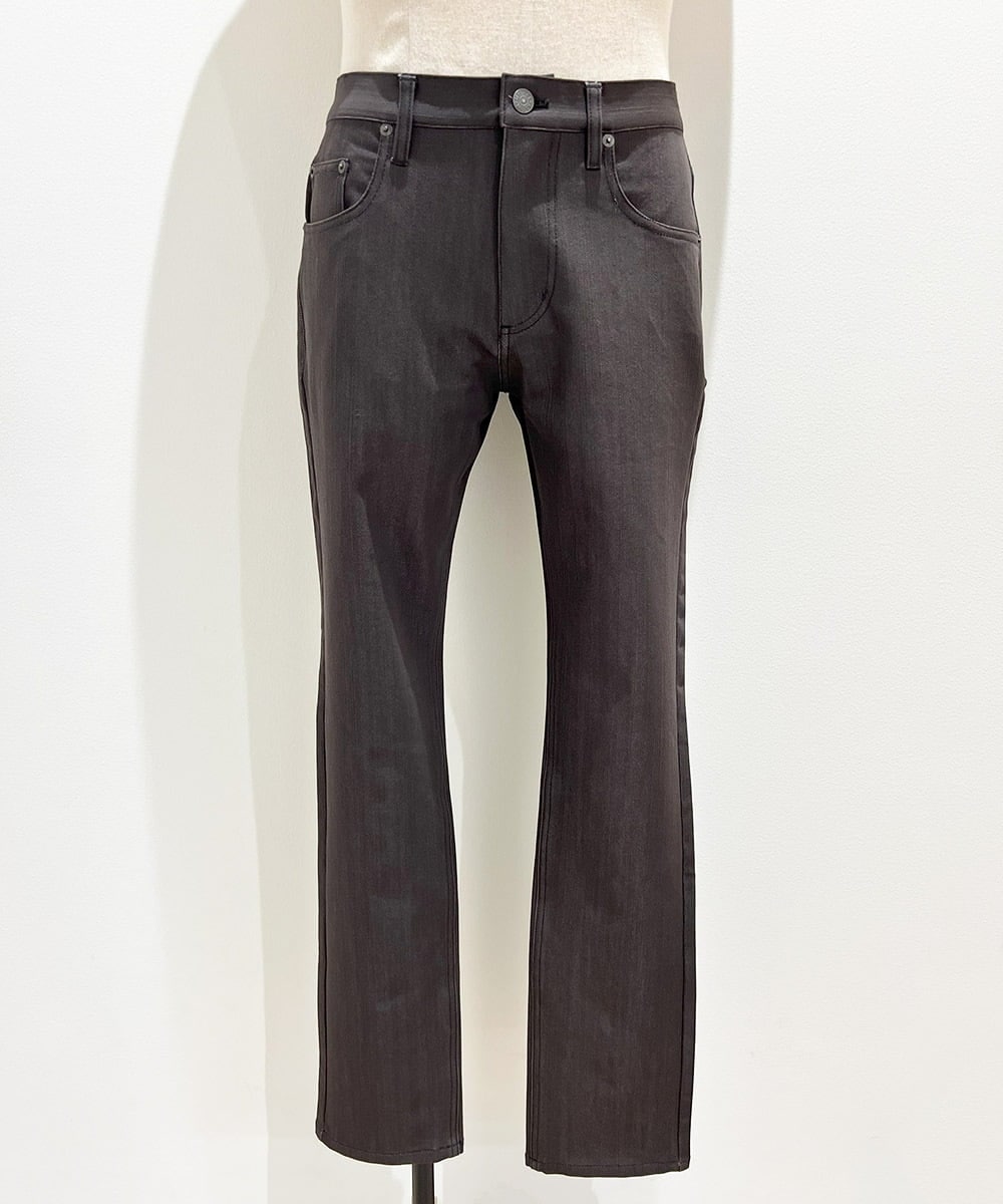 MNLAD50170 MICHEL KLEIN HOMME(ミッシェルクラン オム) 【撥水】プレビアシャンブレー5ポケットパンツ ブラウン