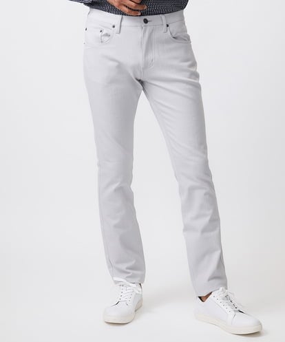 MNLAD50170 MICHEL KLEIN HOMME 【撥水】プレビアシャンブレー5ポケットパンツ