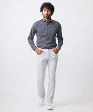 MNLAD50170 MICHEL KLEIN HOMME(ミッシェルクラン オム) 【撥水】プレビアシャンブレー5ポケットパンツ ライトグレー