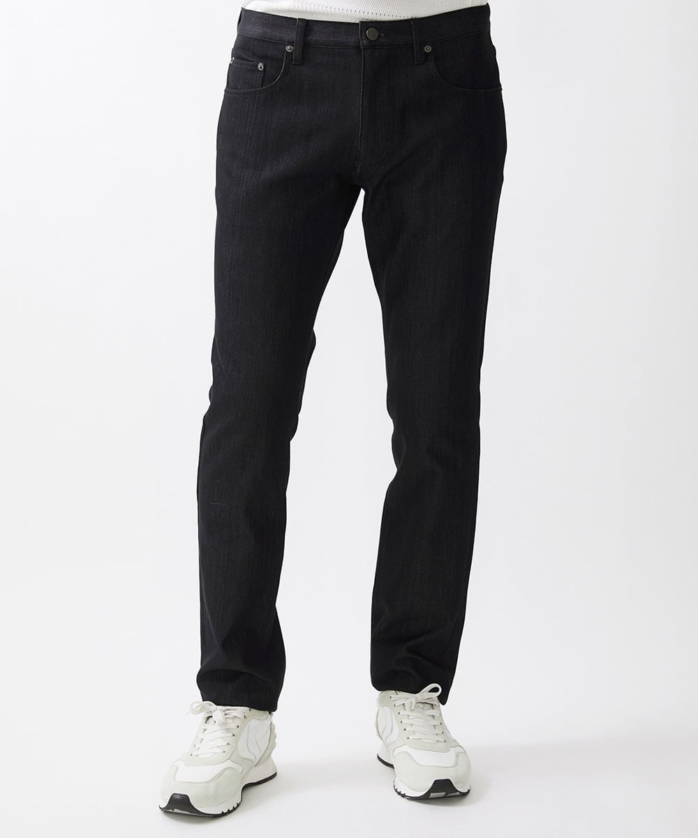 MNLAD50170 MICHEL KLEIN HOMME(ミッシェルクラン オム) 【撥水】プレビアシャンブレー5ポケットパンツ ブラック