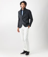 MNLAD61230 MICHEL KLEIN HOMME(ミッシェルクラン オム) 【撥水】プレビアへリンボンスラックスパンツ ホワイト