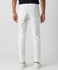 MNLAD61230 MICHEL KLEIN HOMME(ミッシェルクラン オム) 【撥水】プレビアへリンボンスラックスパンツ ホワイト