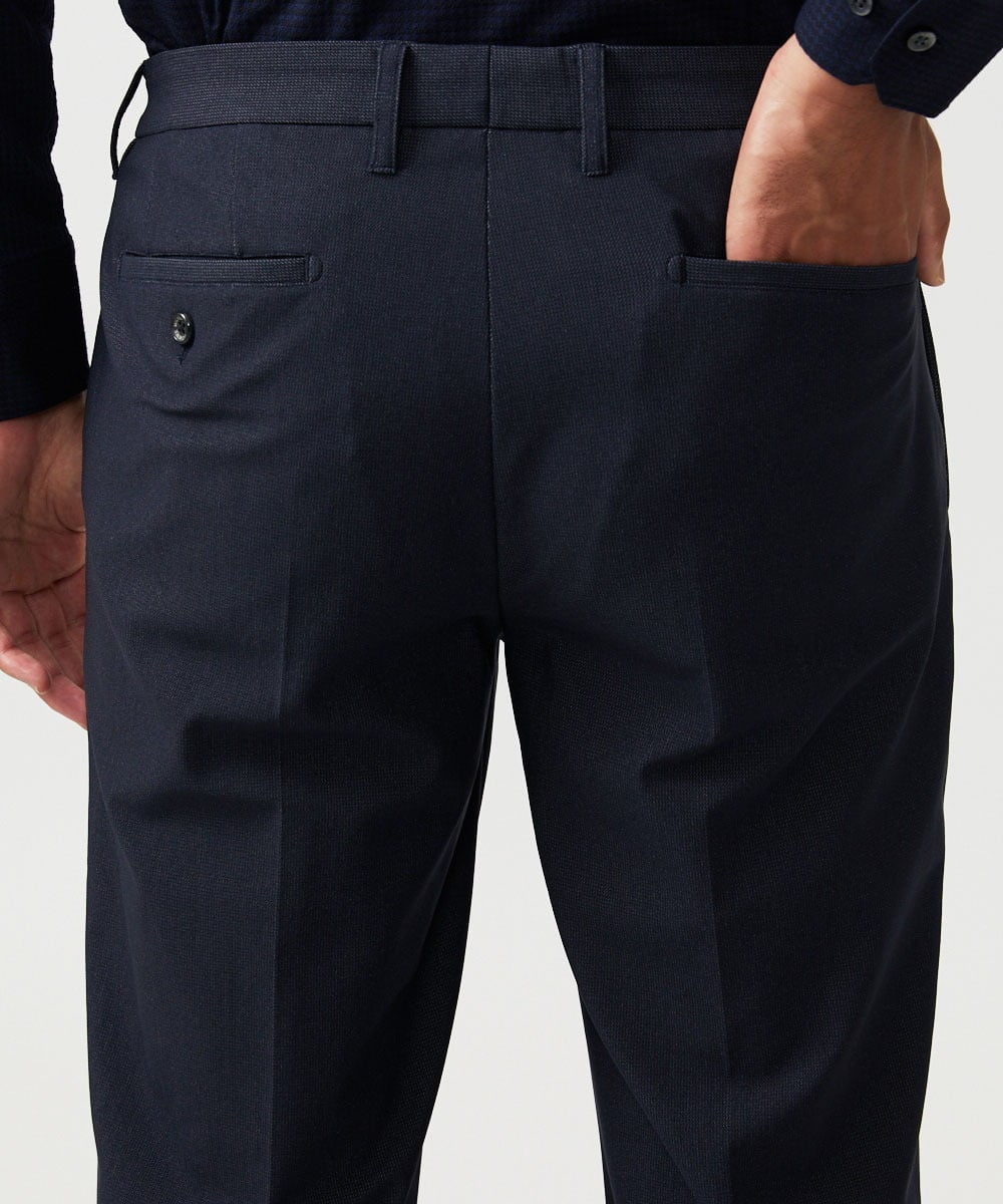 MNLAF03200 MICHEL KLEIN HOMME(ミッシェルクラン オム) 【セットアップ】スラックスパンツ ネイビー